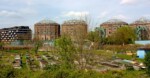 11er Garten mit Gasometer im Hintergrund